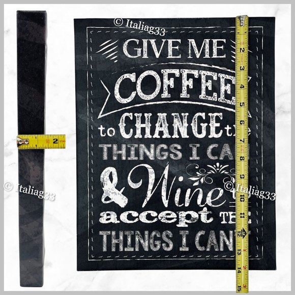 Sign Wall Art Inspirational Coffee Wine Strong Primitives by Kally &Melody Hogan - Picture 7 of 16